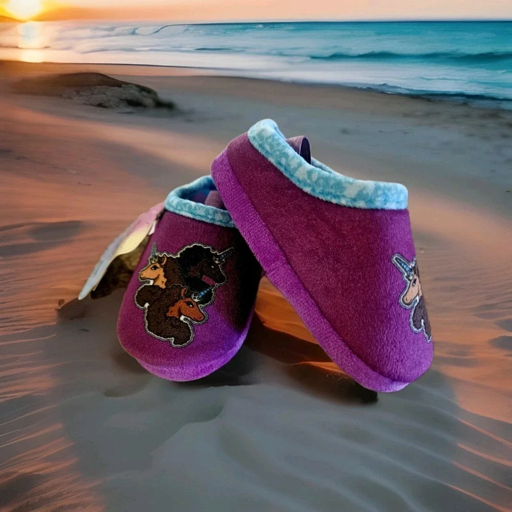 AFRO UNICORN SLIPPER TODDLER Size 8